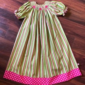 Smocked Christmas Dress, Girls’ Size 8